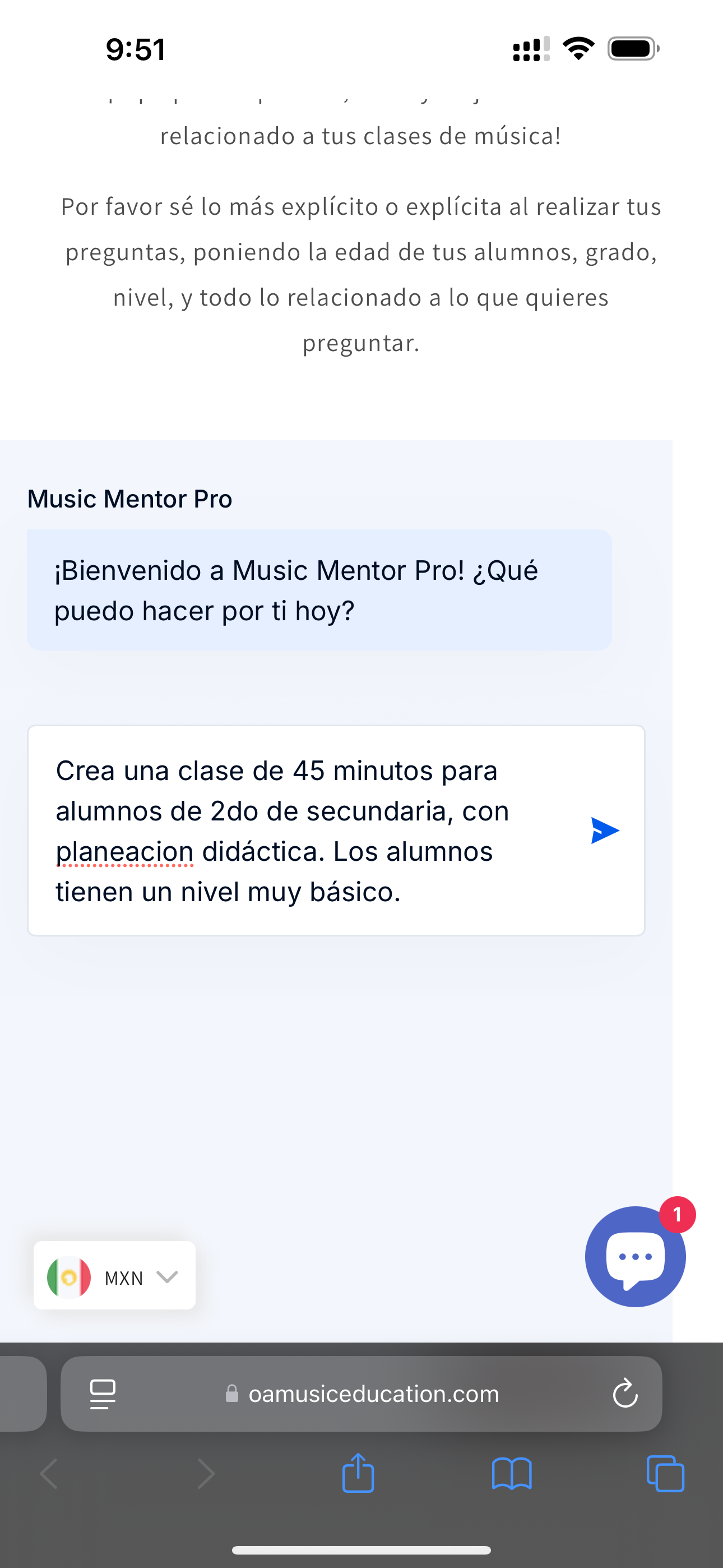 ¡Haz tus planeaciones con IA! Asistente Virtual para clases de música: Music Mentor Pro